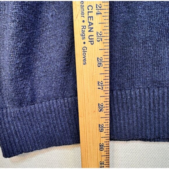 Banana Republic Mens Knit 1/4 Button-Up Sweater XL Navy Blue - Picture 6 of 11
